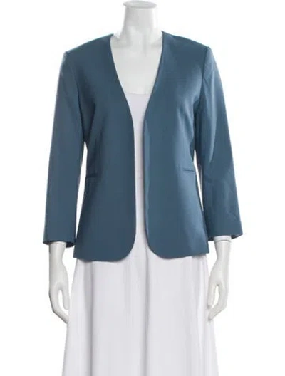 Pre-owned Theory Wool Blazer In Blue