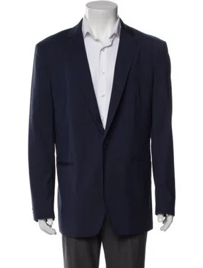 Pre-owned Theory Wool Blazer In Blue