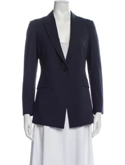 Pre-owned Theory Wool Blazer In Blue