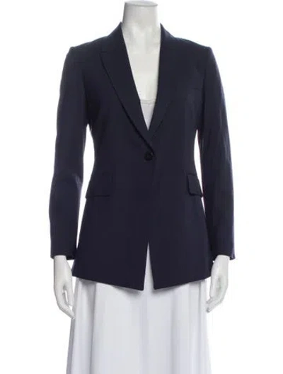 Pre-owned Theory Wool Blazer In Blue