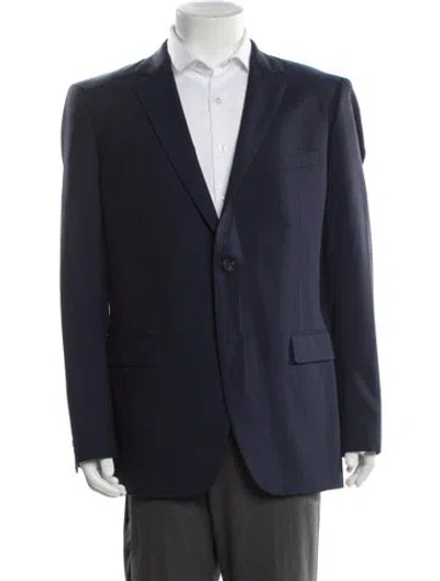 Pre-owned Theory Wool Blazer In Blue