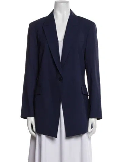 Pre-owned Theory Wool Blazer In Blue