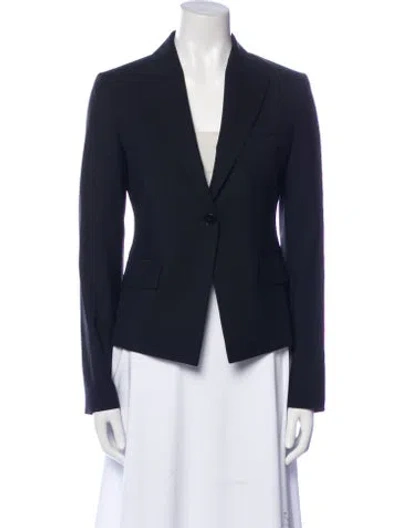Pre-owned Theory Wool Blazer In Blue