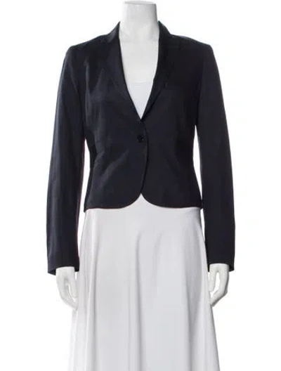 Pre-owned Theory Wool Blazer In Blue