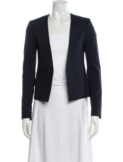 Pre-owned Theory Wool Blazer In Blue