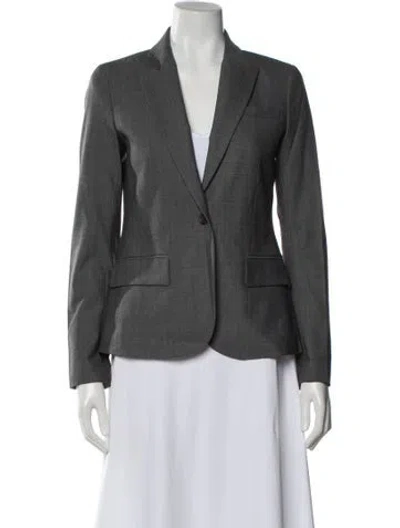 Pre-owned Theory Wool Blazer In Blue