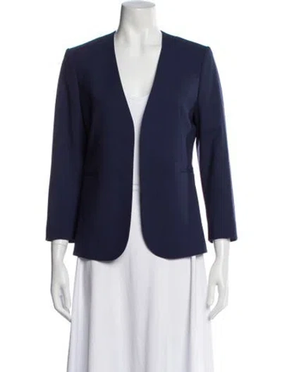 Pre-owned Theory Wool Blazer In Blue
