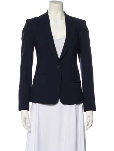Pre-owned Theory Wool Blazer In Blue