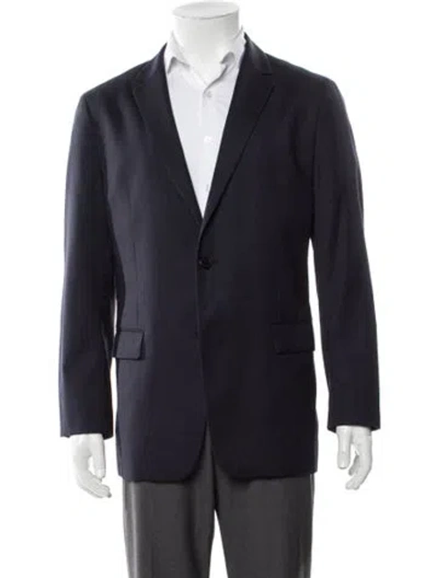 Pre-owned Theory Wool Blazer In Blue