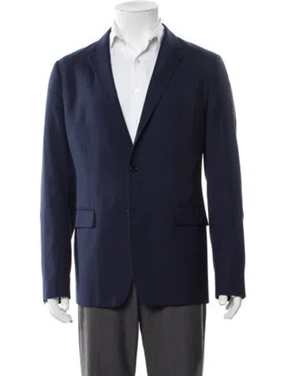 Pre-owned Theory Wool Blazer In Blue