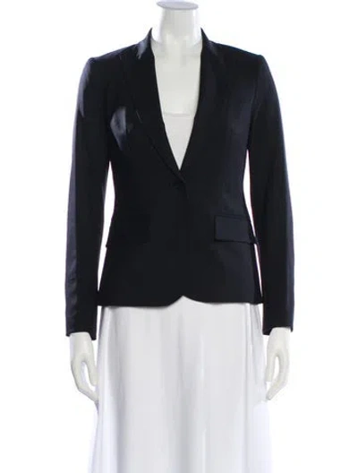 Pre-owned Theory Wool Blazer In Blue