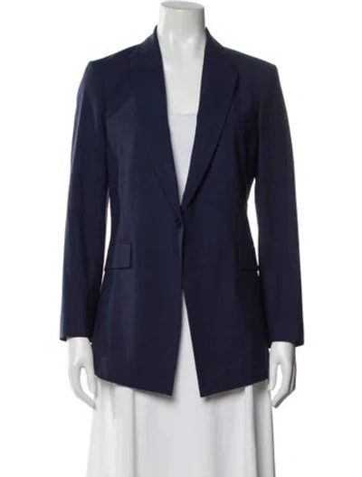 Pre-owned Theory Wool Blazer In Blue