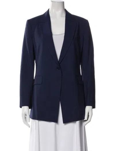 Pre-owned Theory Wool Blazer In Blue