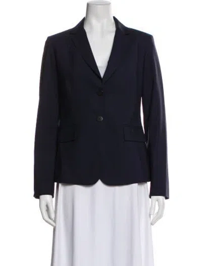 Pre-owned Theory Wool Blazer In Blue