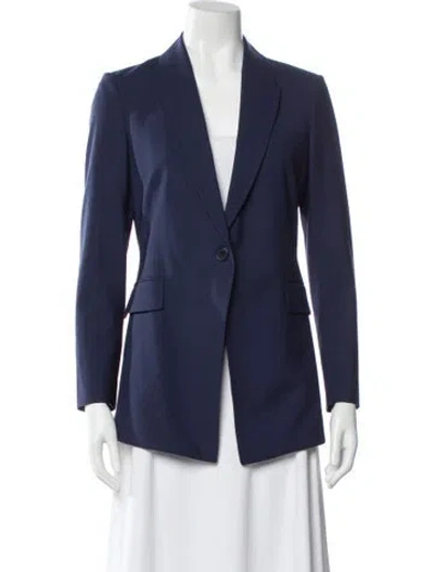 Pre-owned Theory Wool Blazer In Blue