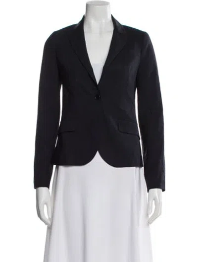 Pre-owned Theory Wool Blazer In Blue