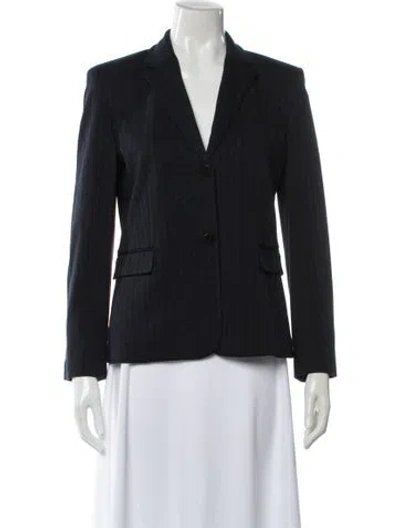 Pre-owned Theory Wool Blazer In Blue
