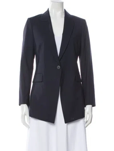 Pre-owned Theory Wool Blazer In Blue