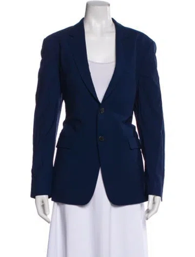 Pre-owned Theory Wool Blazer In Blue