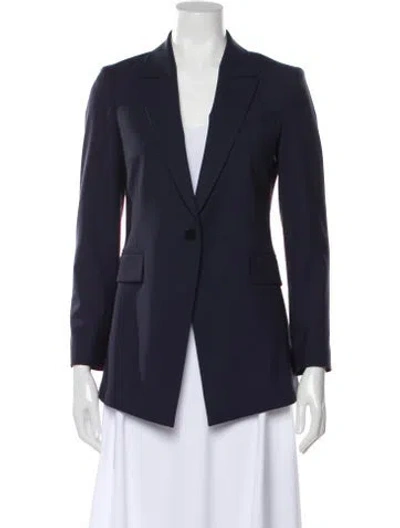 Pre-owned Theory Wool Blazer In Blue