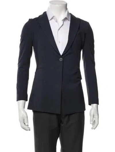 Pre-owned Theory Wool Blazer In Blue