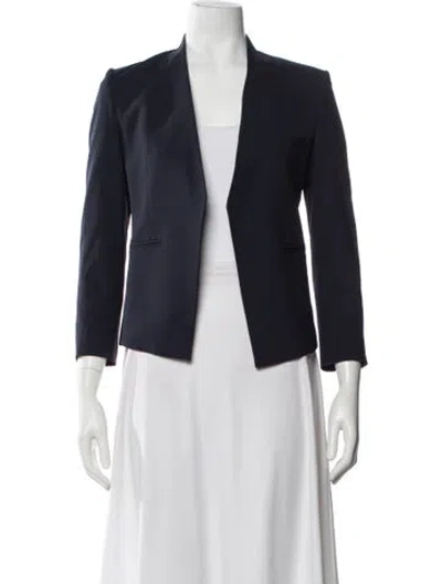 Pre-owned Theory Wool Blazer In Blue