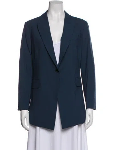 Pre-owned Theory Wool Blazer In Blue