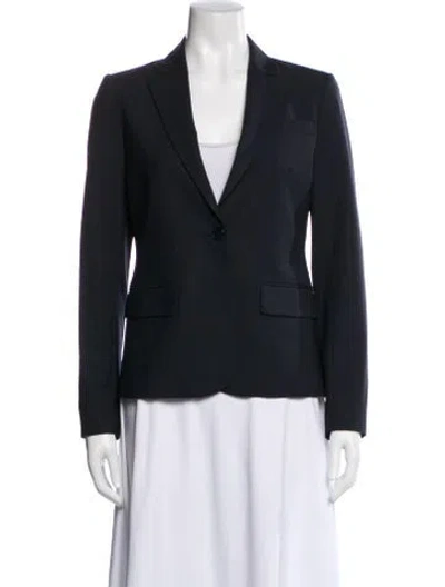 Pre-owned Theory Wool Blazer In Blue