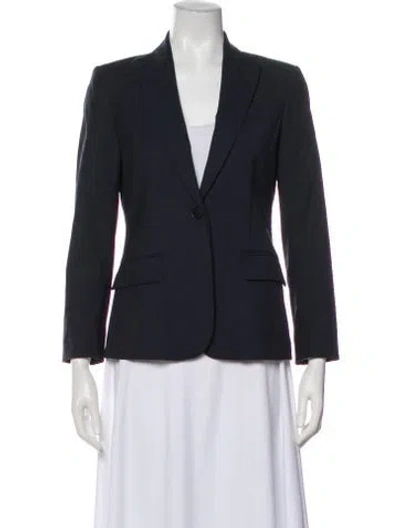 Pre-owned Theory Wool Blazer In Blue