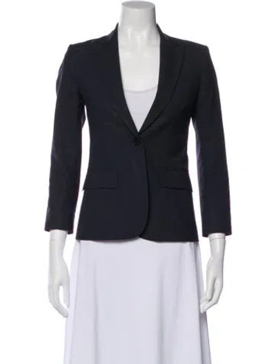 Pre-owned Theory Wool Blazer In Blue