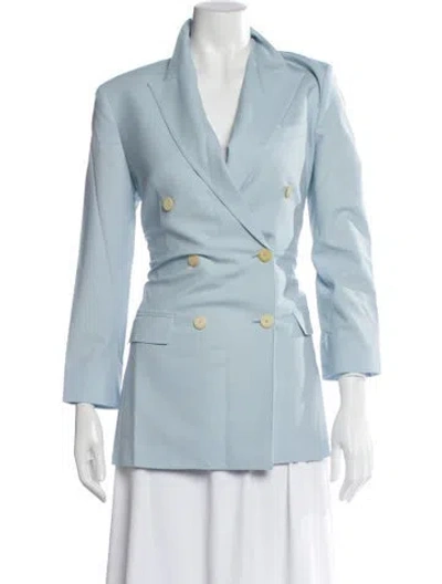 Pre-owned Theory Wool Blazer In Blue