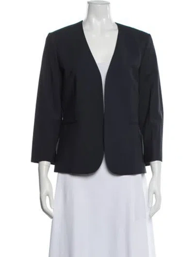 Pre-owned Theory Wool Blazer In Blue
