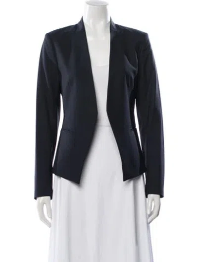 Pre-owned Theory Wool Blazer In Blue