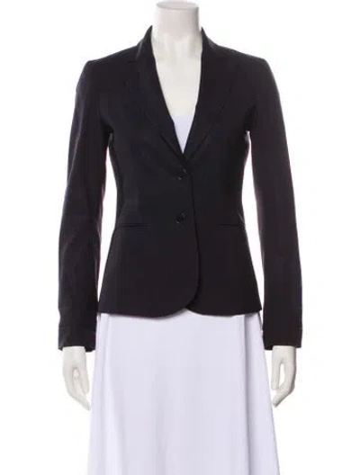 Pre-owned Theory Wool Blazer In Blue