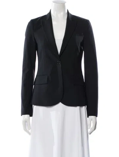 Pre-owned Theory Wool Blazer In Blue