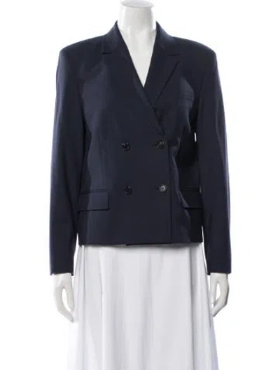 Pre-owned Theory Wool Blazer In Blue