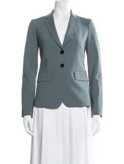 Pre-owned Theory Wool Blazer In Blue