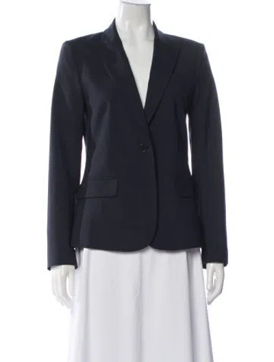 Pre-owned Theory Wool Blazer In Blue