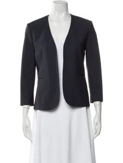 Pre-owned Theory Wool Blazer In Blue