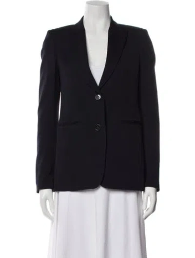 Pre-owned Theory Wool Blazer In Blue