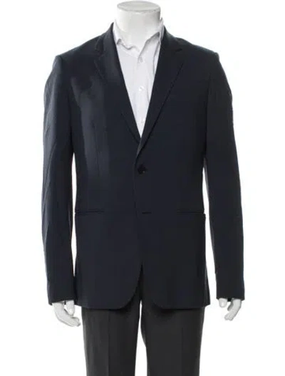 Pre-owned Theory Wool Blazer In Blue