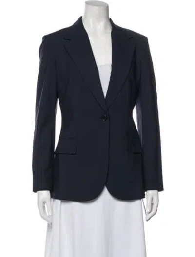 Pre-owned Theory Wool Blazer In Blue