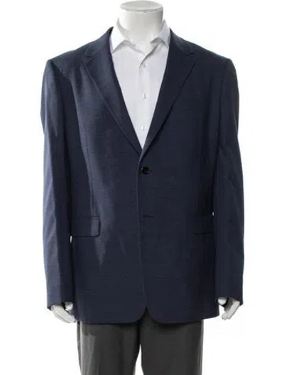 Pre-owned Theory Wool Blazer In Blue