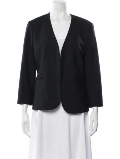 Pre-owned Theory Wool Blazer In Blue