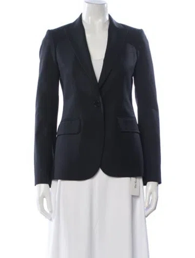 Pre-owned Theory Wool Blazer In Blue