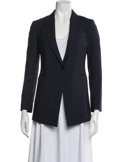 Pre-owned Theory Wool Blazer In Blue