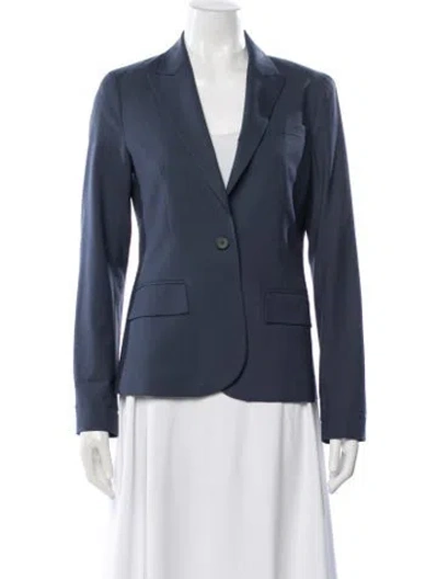 Pre-owned Theory Wool Blazer In Blue