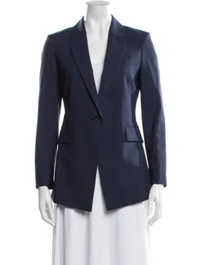 Pre-owned Theory Wool Blazer In Blue