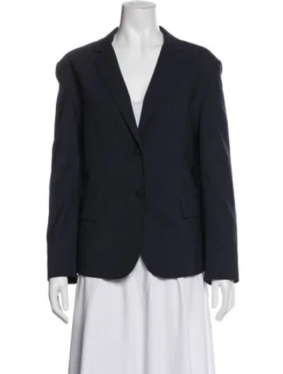 Pre-owned Theory Wool Blazer In Blue