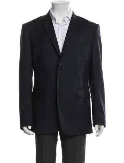 Pre-owned Theory Wool Blazer In Blue